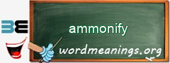 WordMeaning blackboard for ammonify